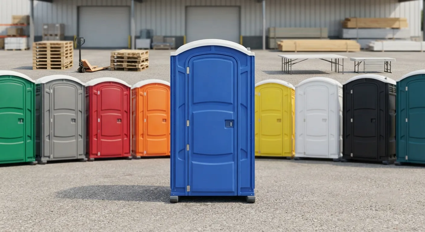 Portable restroom units delivered on a La Habra, CA work zone
